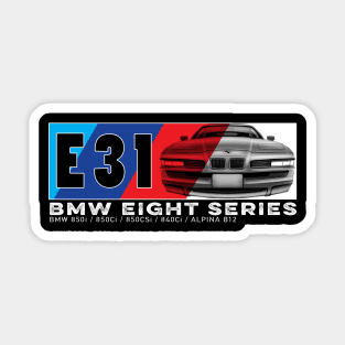 E31 BMW Eight Series Sticker